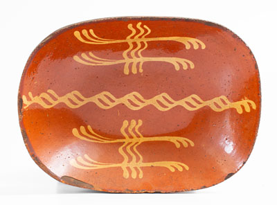 Slip-Decorated Redware Loaf Dish, Pennsylvania, second quarter 19th century