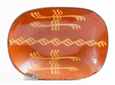 Slip-Decorated Redware Loaf Dish, Pennsylvania, second quarter 19th century