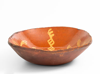 Slip-Decorated Redware Loaf Dish, Pennsylvania, second quarter 19th century