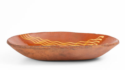 Large-Sized Pennsylvania Redware Loaf Dish, second quarter 19th century