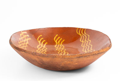 Large-Sized Pennsylvania Redware Loaf Dish, second quarter 19th century