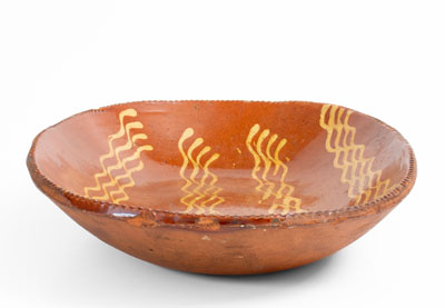 Large-Sized Pennsylvania Redware Loaf Dish, second quarter 19th century