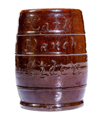 Scarce Glazed Redware Mug Inscribed 