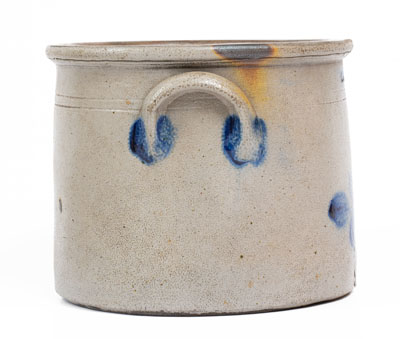 One-Gallon J.W. COWDEN (Harrisburg, Pennsylvania) Stoneware Crock, c1861-1865