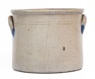 One-Gallon J.W. COWDEN (Harrisburg, Pennsylvania) Stoneware Crock, c1861-1865