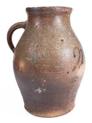 Stoneware Pitcher Inscribed 