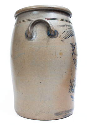 Fine Sixteen-Gallon T.F. REPPERT / EAGLE POTTERY / GREENSBORO, PA. Crock w/ Eagle Motif