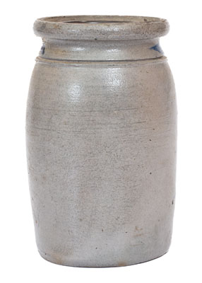 Stoneware Canning Jar w/ Cobalt Stripe Decoration, Western Pennsylvania origin, circa 1880