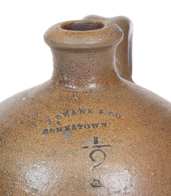 Half-Gallon J. SWANK & CO. / JOHNSTOWN, Pennsylvania Stoneware Jug