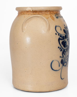 Two-Gallon J. NORTON & CO. / BENNINGTON, VT. Stoneware Jar w/ Large Cobalt Floral Decoration