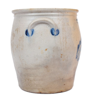 Three-Gallon COWDEN & WILCOX / HARRISBURG, PA Stoneware Jar w/ Cobalt Bird-and-Floral Design