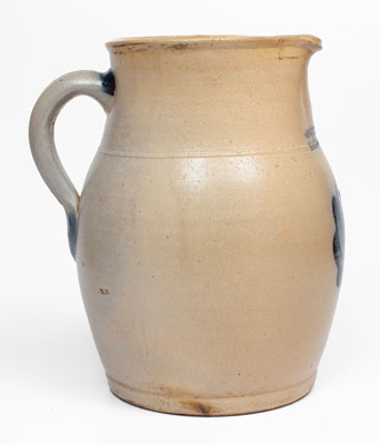 Two-Gallon COWDEN & WILCOX / HARRISBURG, PA Stoneware Pitcher, circa 1865