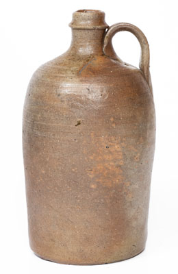 Salt-Glazed North Carolina Stoneware Jug with Incised Name, circa 1880