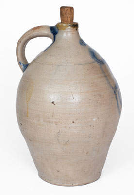 Unusual Stoneware Jug w/ Stylized Cobalt Decoration, Northeastern U.S. origin, circa 1825