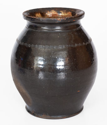 Glazed American Redware Jar, possibly Hagerstown, Maryland, early 19th century