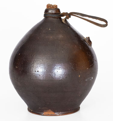 Very Rare Altered Redware Jug Birdhouse, probably John Snavely, Hagerstown, MD / Shepherdstown, WV