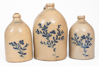 Lot of Three: BALLARD VALE / STONEWARE MF.G.C Jugs (Ballardvale, MA)