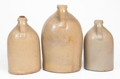 Lot of Three: BALLARD VALE / STONEWARE MF.G.C Jugs (Ballardvale, MA)