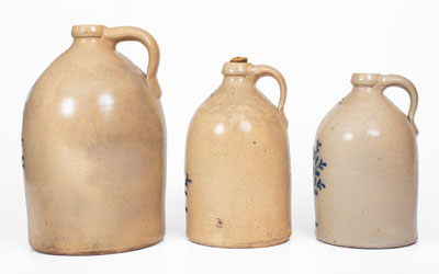 Lot of Three: BALLARD VALE / STONEWARE MF.G.C Jugs (Ballardvale, MA)