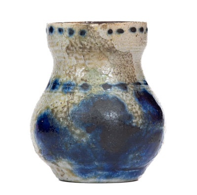 Miniature Cobalt-Decorated Stoneware Pitcher, probably New York State origin