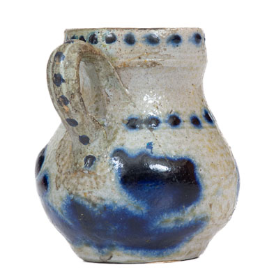 Miniature Cobalt-Decorated Stoneware Pitcher, probably New York State origin