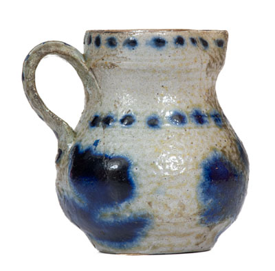 Miniature Cobalt-Decorated Stoneware Pitcher, probably New York State origin