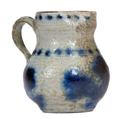 Miniature Cobalt-Decorated Stoneware Pitcher, probably New York State origin