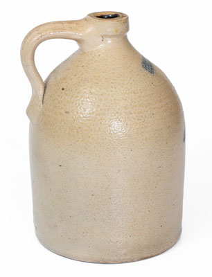 J. NORTON & CO. / BENNINGTON, VT Stoneware Jug w/ Slip-Trailed Bird Decoration