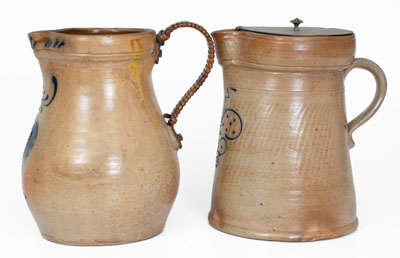 Lot of Two: Stoneware Pitchers attrib. Somerset Potters Works, Somerset, Massachusetts