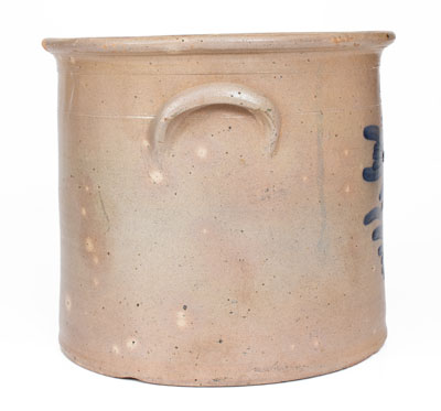 4 Gal. T. G. DAUB / EASTON, PA Stoneware Crock w/ Floral Decoration