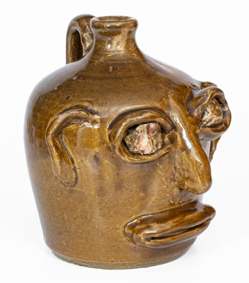 Extremely Rare Cheever and Lanier Meaders Rock Eye and Tooth Face Jug, circa 1967