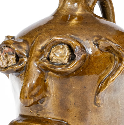 Extremely Rare Cheever and Lanier Meaders Rock Eye and Tooth Face Jug, circa 1967