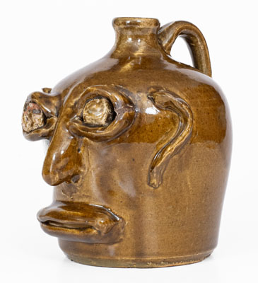 Extremely Rare Cheever and Lanier Meaders Rock Eye and Tooth Face Jug, circa 1967