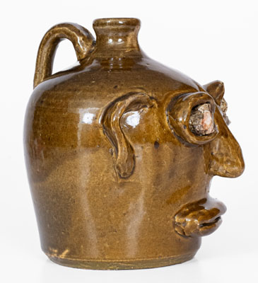 Extremely Rare Cheever and Lanier Meaders Rock Eye and Tooth Face Jug, circa 1967