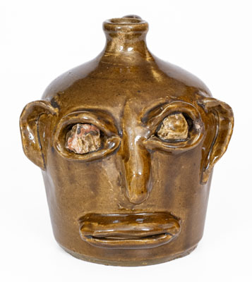 Extremely Rare Cheever and Lanier Meaders Rock Eye and Tooth Face Jug, circa 1967