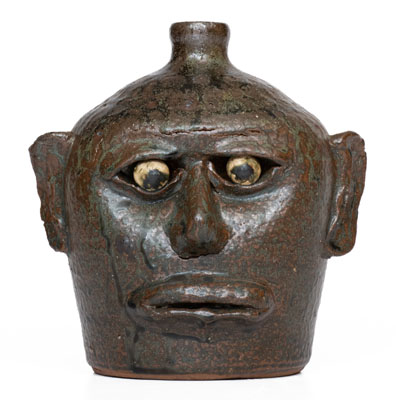 Early-Period Lanier Meaders Face Jug, circa 1970