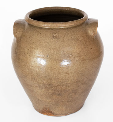 Alkaline-Glazed Stoneware Jar, Stamped 