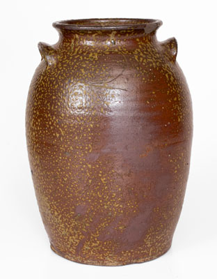 Two-Gallon Alkaline-Glazed Southern Stoneware Jar, fourth quarter 19th century