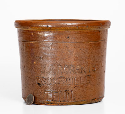 J.A. ROBERTS / COOKEVILLE, TENN. Stoneware Crock, late 19th century