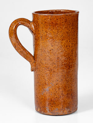 Glazed Redware Mug attrib. Emanuel Suter, Rockingham County, Virginia, circa 1875