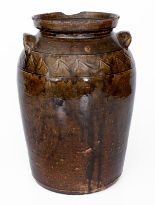 Alkaline-Glazed Stoneware Jar, attrib. Timmerman Pottery, Stockton, Lanier County, GA, late 19th century