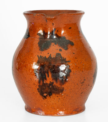 Manganese-Decorated Pennsylvania Redware Pitcher, 19th century