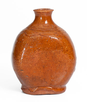 Diminutive Glazed Redware Flask, probably Tennessee or Southwest Virginia, early to mid 19th century