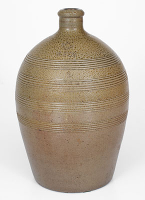 Two-Gallon H. FOX Salt-Glazed Stoneware Jug, Chatham County, NC, third quarter 19th century