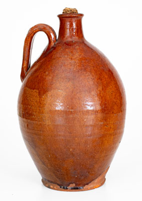 Carter County, Tennessee Redware Jug, circa 1820-1840