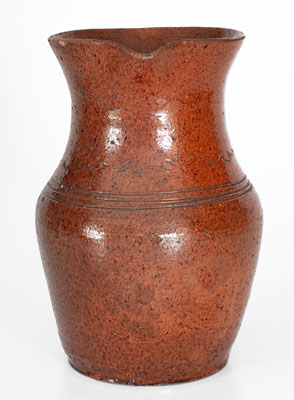 Attrib. Cain Pottery, Sullivan County, Tennessee Redware Pitcher