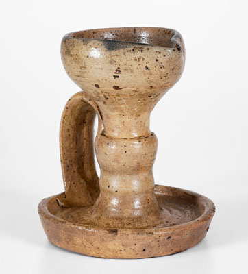 Salt-Glazed Tennessee Stoneware Grease Lamp, second half 19th century