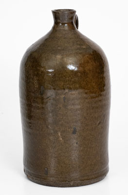 Alkaline-Glazed Stoneware Jug Stamped HY, Crawford County, GA, late 19th century