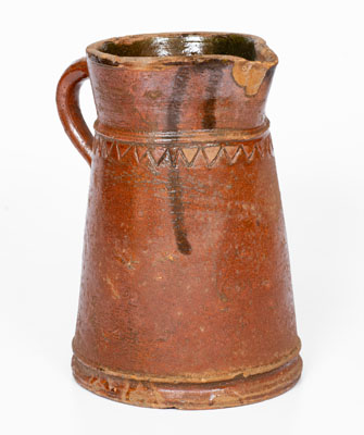 Rare WINCHESTER / POTTERIES / VA Redware Pitcher, Round Hill Pottery, Frederick County, VA, circa 1930