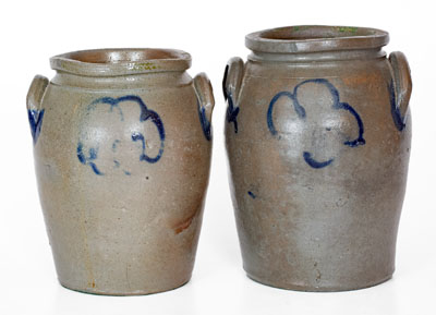 Two Stoneware Jars attrib. Stephen B. Sweeney, Henrico County, Virginia, c1838-1868